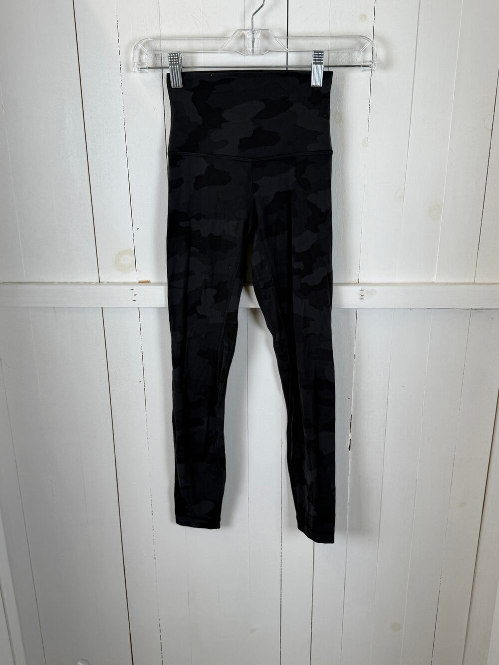 Lululemon Black Gray Ankle Leggings Size 0 Nylon